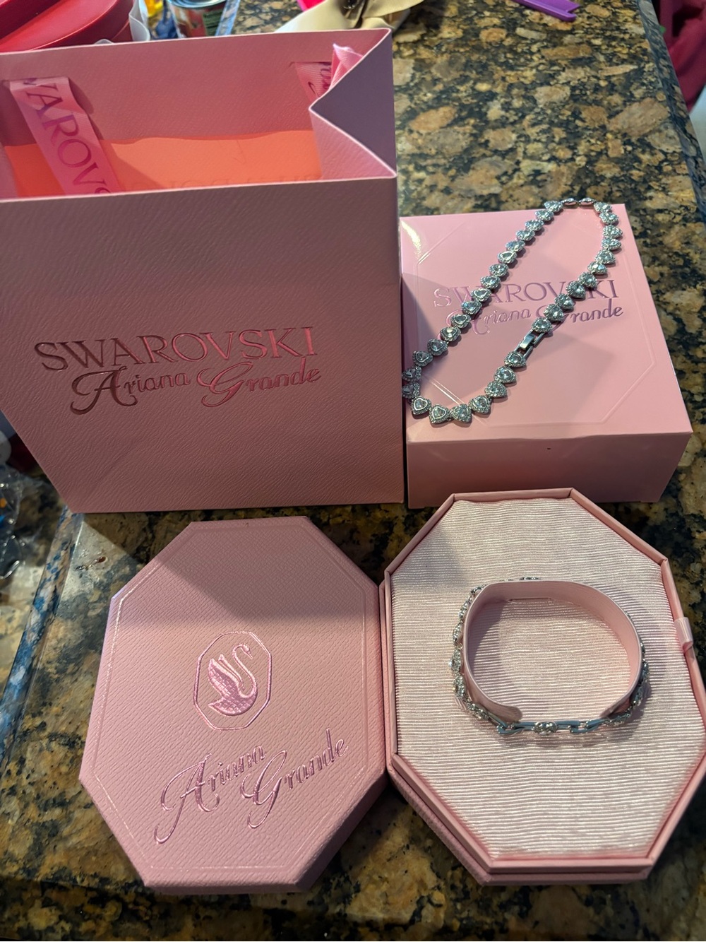 Ariana Grande Swarovski Heart Set